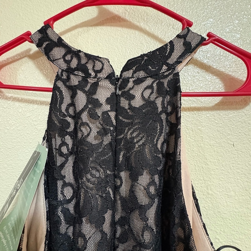 R&M Richards Black Lace Halter Dress - Picture 4 of 4